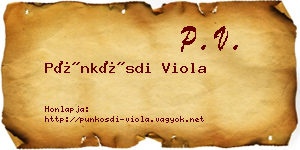 Pünkösdi Viola névjegykártya